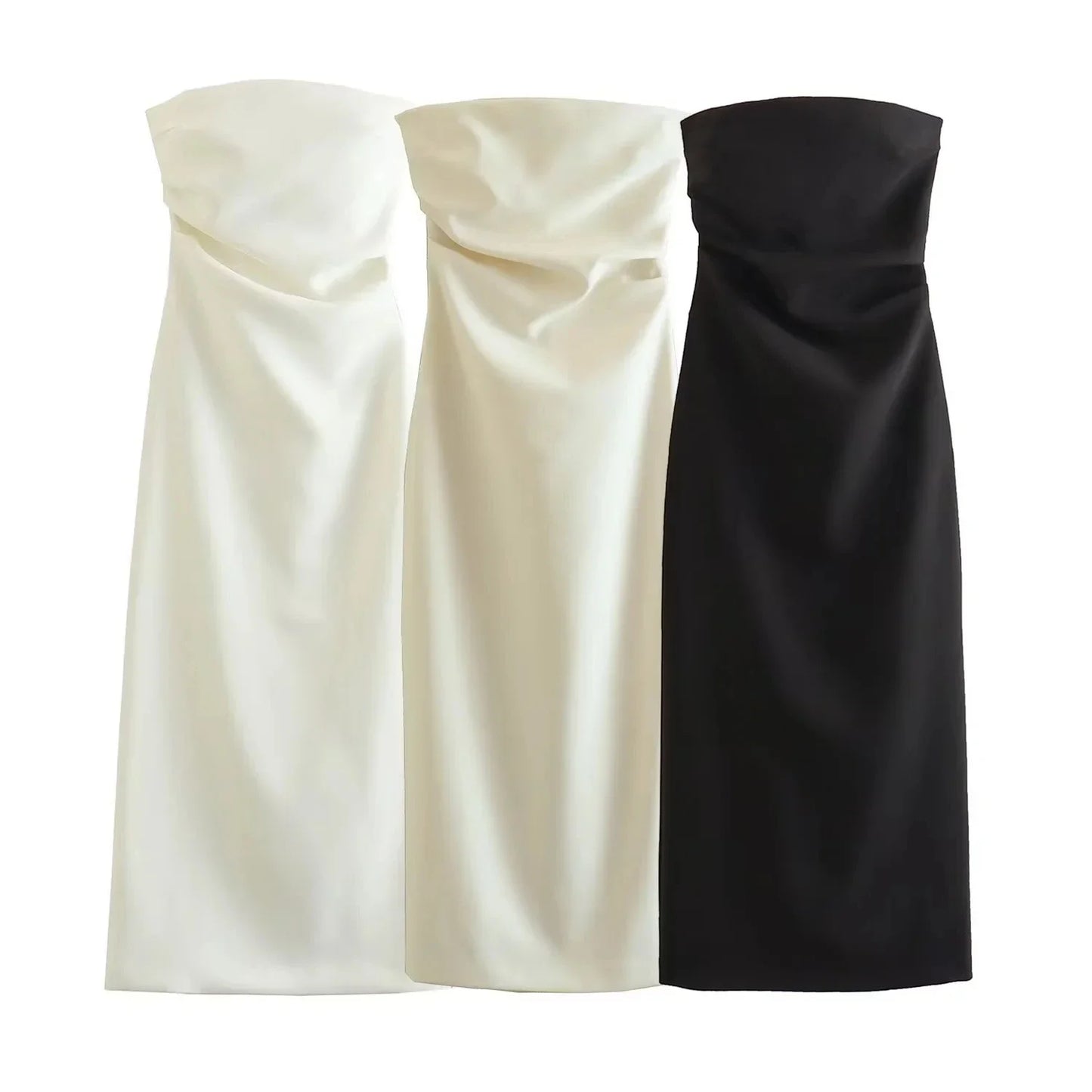 ASDS 2024 off shoulder black white long dress women bodycon beige midi dress woman summer backless sexy party dresses