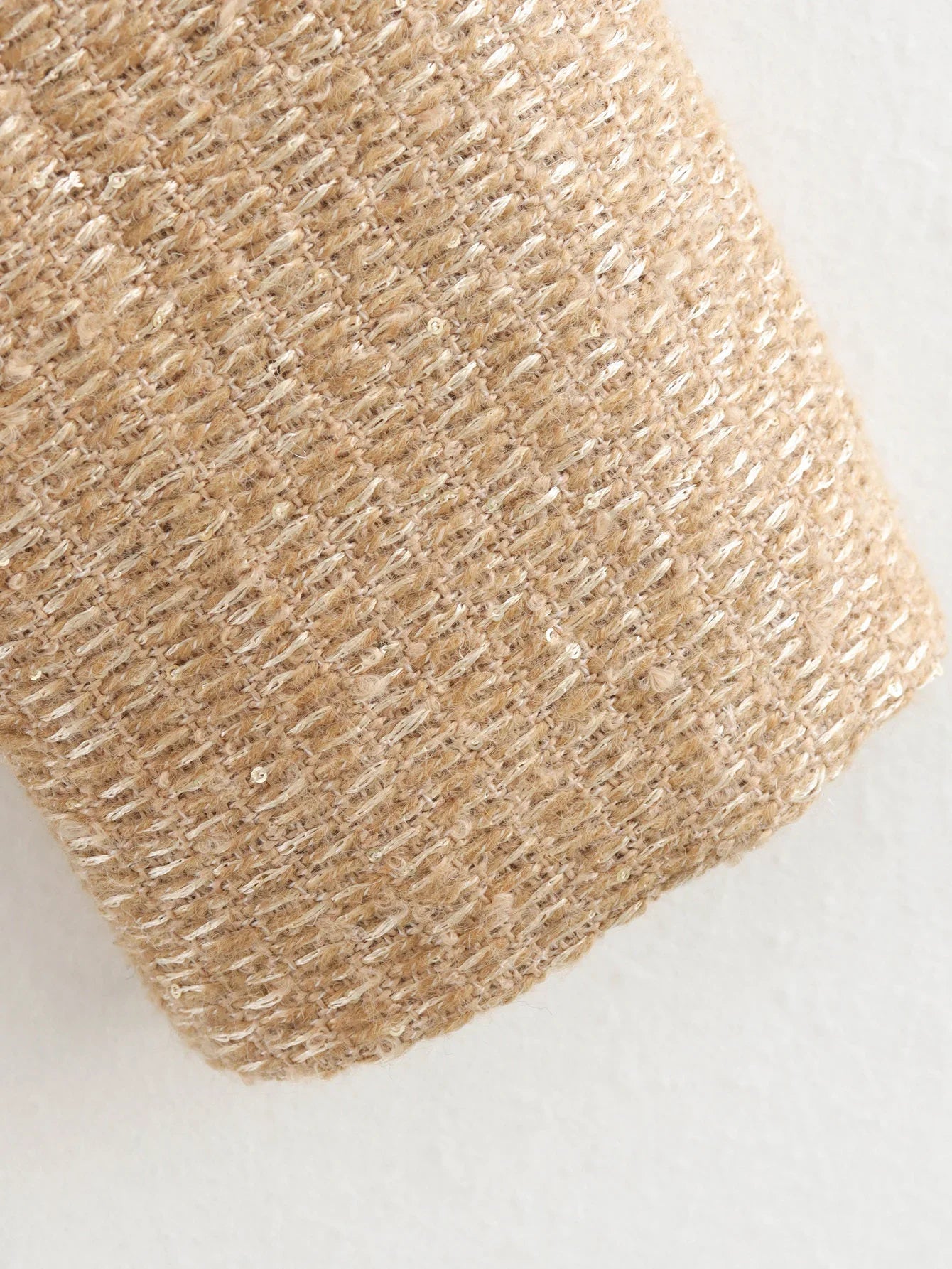 Women’s Tweed Wool-Blend Jacket with Front Buttons